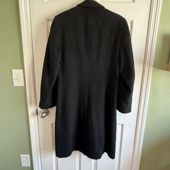 Vintage Men’s 100% Cashmere Black 3 Button Coat Slit in Back - Picture 8 of 17